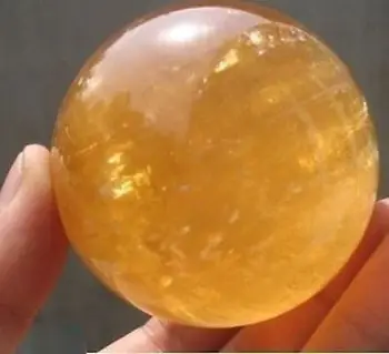 

SCY fa88004309017<<<+ NATURAL CITRINE CRYSTAL SPHERE BALL HEALING 58MM +Stand AAA