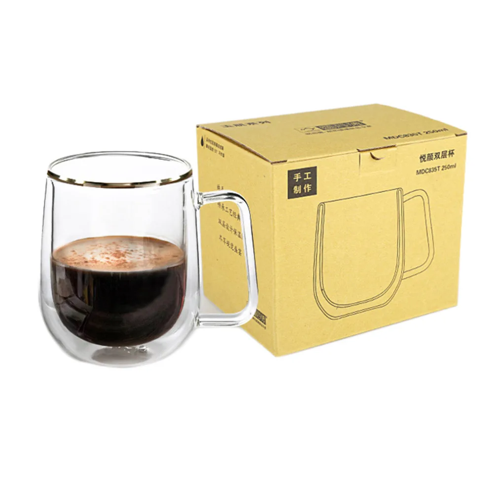

Transparent Double Layer Glass Tea Heat Resistant Cup Coffee Mug Insulation Cup Healthy Drink Great Gift Kitchen Tool