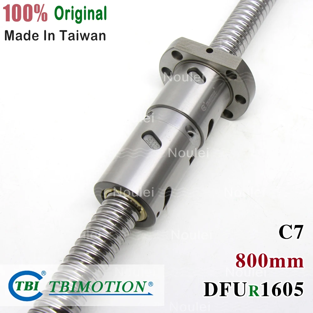 

TBI 1605 C7 800mm ball screw 5mm lead with DFU1605 ballnut + end machined for CNC diy kit DFU set
