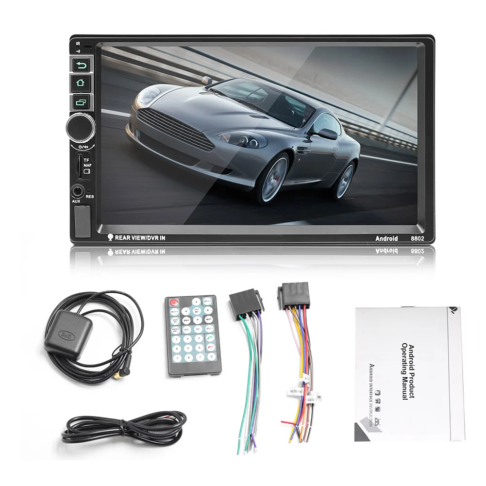 

Quad-core 7 inch 2DIN Android 7.1 WiFi Bluetooth Car GPS MP5 Player FM Radio + Camera
