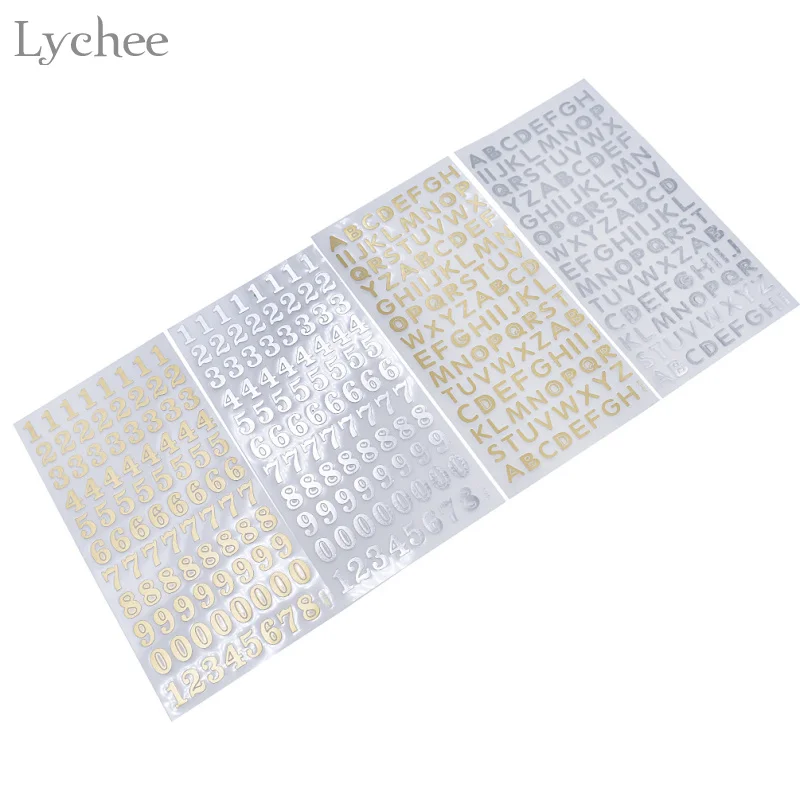 

Lychee PVC Sticker For Scrapbooking DIY Crafts Letter Number Self- adhesive Stickers Decorative Paper Crafts Baby Toys