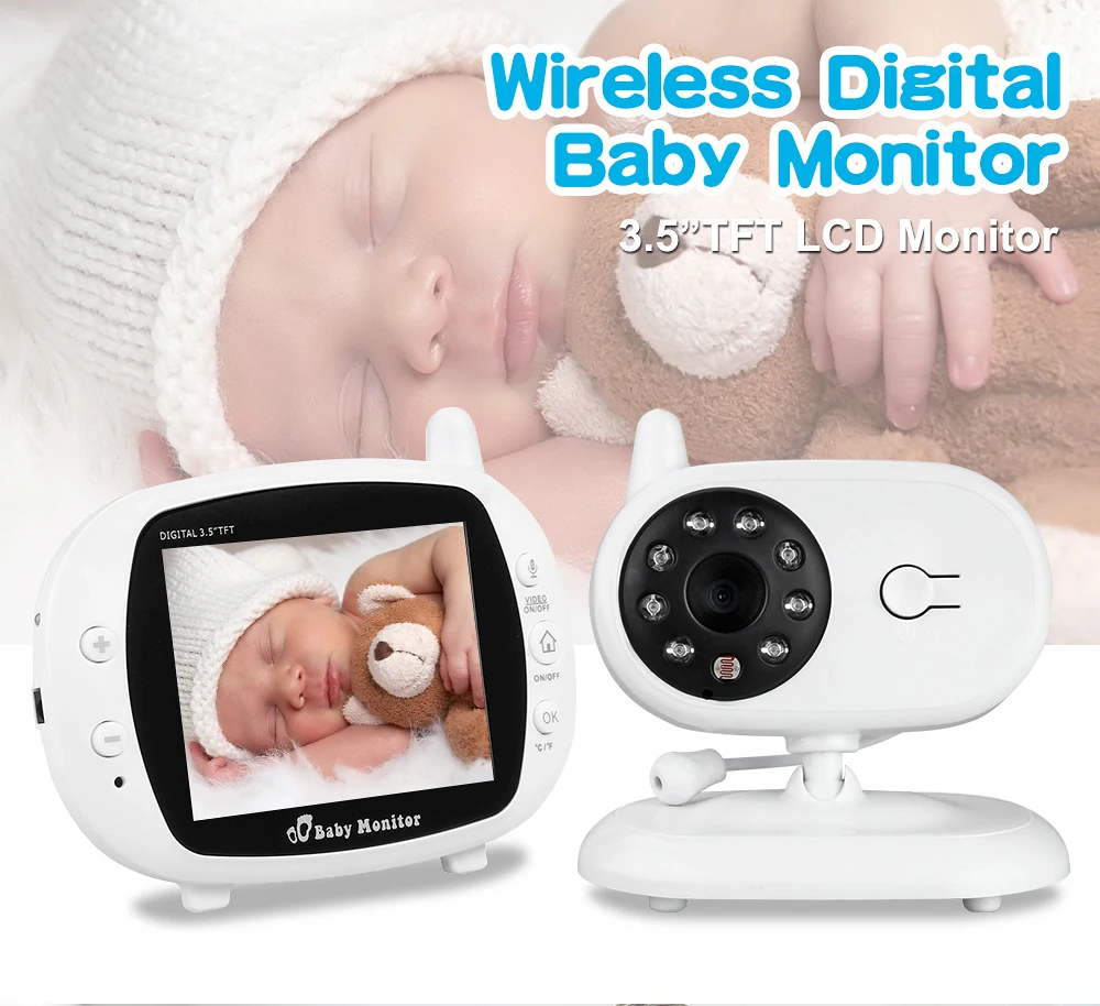 2,4G беспроводной цифровой 3," ЖК-видео детский монитор камера 2 способа аудио разговора видео ночного видения дома wifi няня безопасности