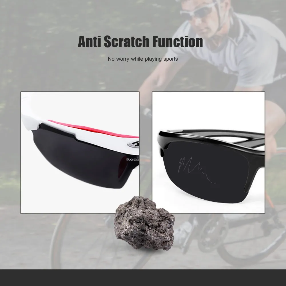 Robesbon 0089 - 1 Men Cycling Eyewear Outdoor Cycling Glasses Bicycle Bike UV400 Sports Sun Glasses