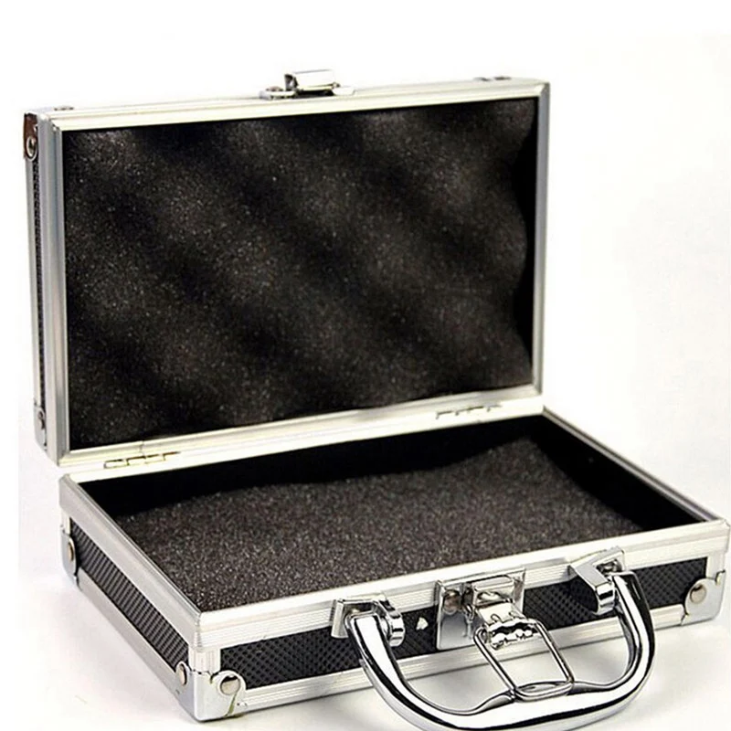 

Make Up Organizer Home Aluminium Alloy Storage Box Portable Storage Suitcase Travel Luggage Organizer Case Tools