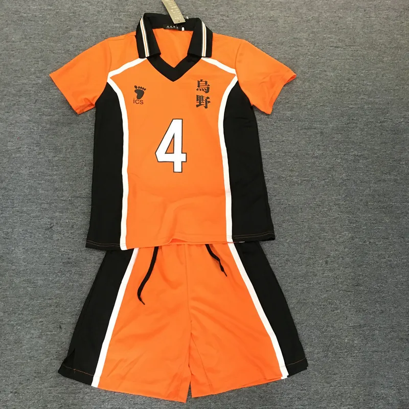 Haikyuu! Спортивная форма для Волейбольного клуба Karasuno костюм косплея идеально