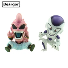 Cute Anime Dragon Ball Z Majin Boo Buu  Freeza Frieza Funny Middle Finger GK Ver. Boxed PVC Action Figure Model Doll Toys Gift