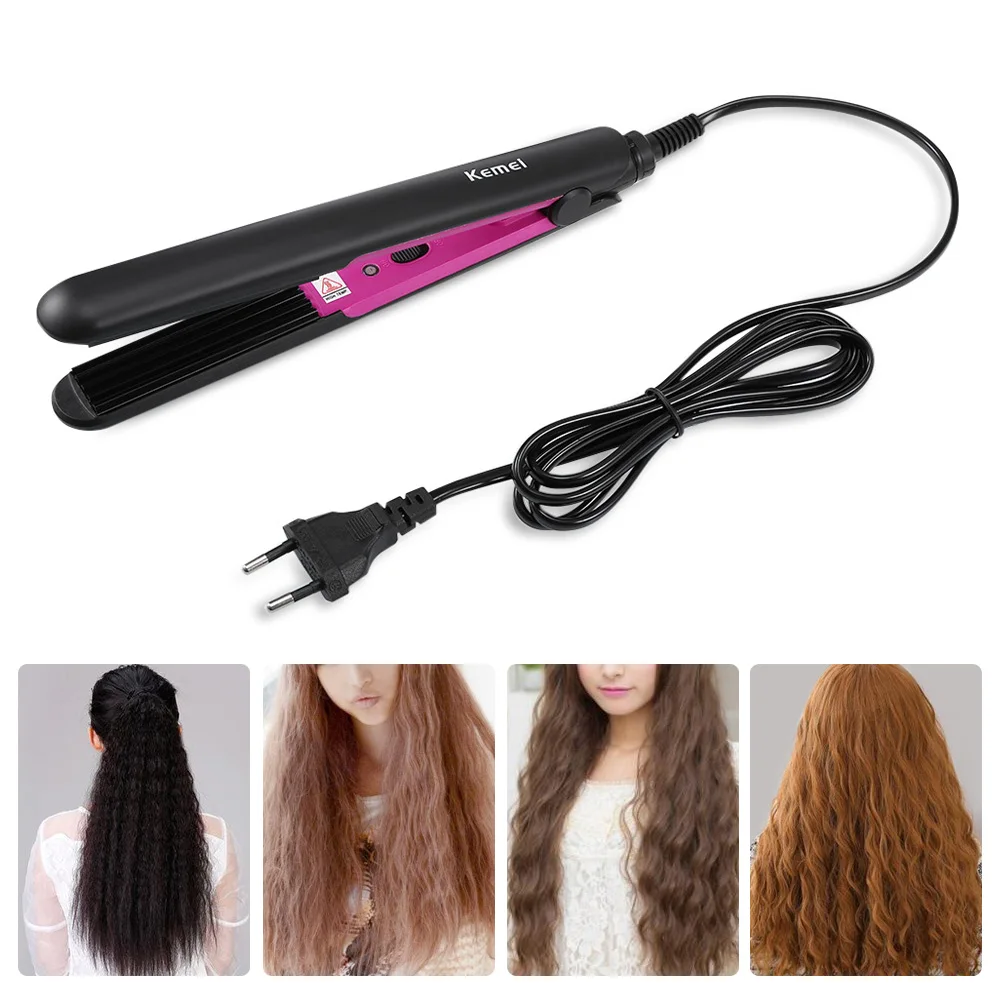 

Kemei KM-2131 Electric 220V Curler Curling Irons Tourmaline Ceramic Portable Curling Styling Tools EU PLUG
