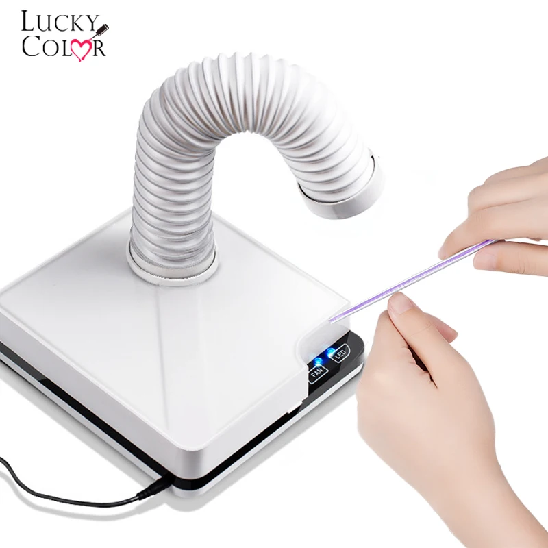 

24W Strong Nail Dust Collector Suction Dust Cleaner 2 Use 360 Degrees Retractable Elbow Design Fan Nail Gel Vacuum Cleaner Tool