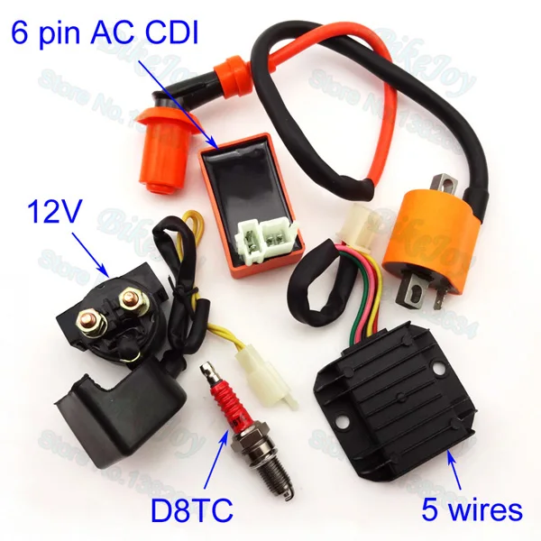Red CDI Ignition Spark Plug CG 125cc 150cc 200cc 250cc Pit Dirt Bike ATV Quad