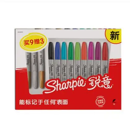 Новое поступление! Перманентные Маркеры Sharpie 12 цветов Набор