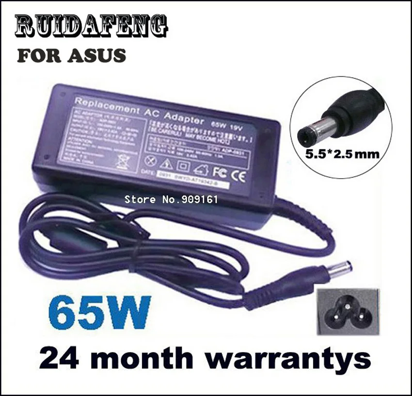 

FOR ASUS X5DC A52F-EX1240U N17908 V85 R33030 19V 3.42A LAPTOP ADAPTER CHARGER