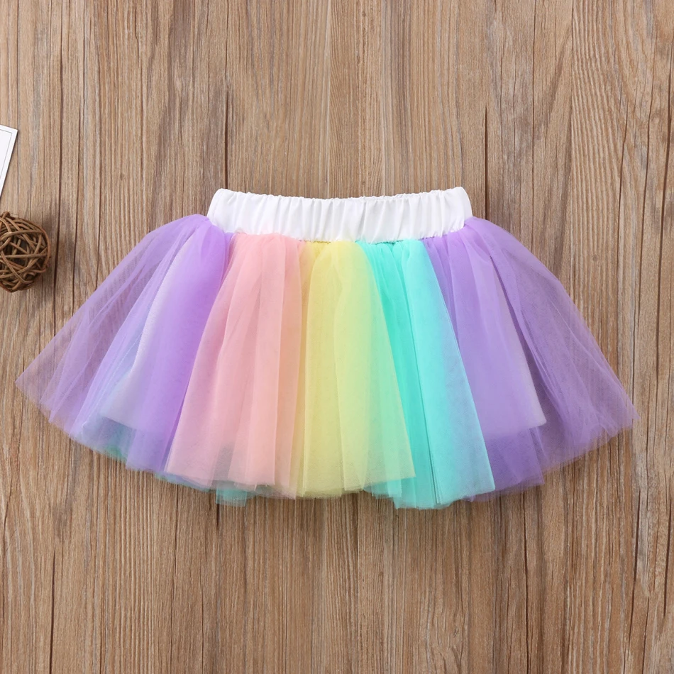 pastel rainbow tutu skirt