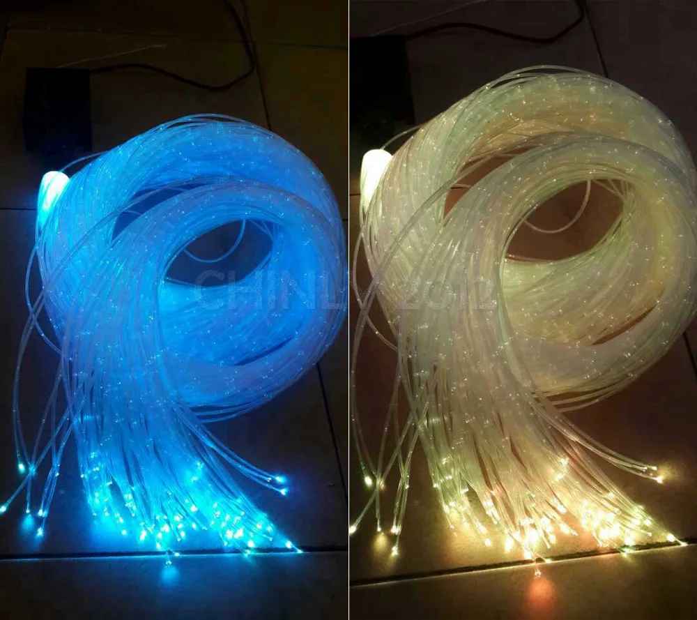 PMMA Plastic Fiber Optic end glow Cable 450m/roll 0.75mm*3pcs Sparkle Flash Point Wire for DIY lighting decoration