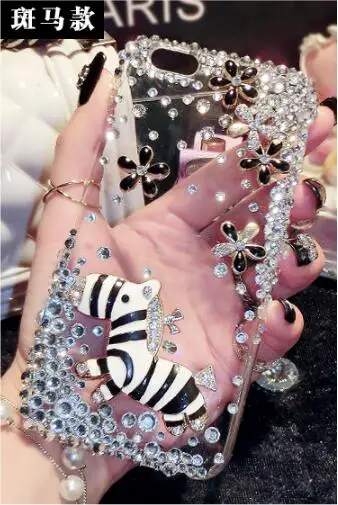 Чехол ручной работы со стразами для iPhone X XS Max XR 6 6S 7 8 Plus с кристаллами и цветком|phone