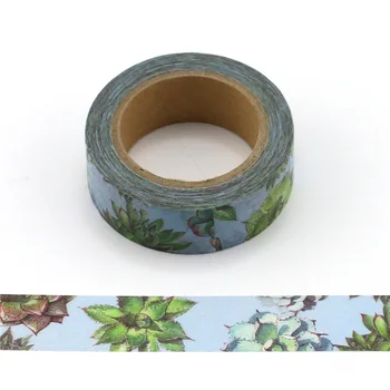 

1PC Beautiful Flowers Green Plants Washi Tape Adhesive Tape DIY Scrapbooking Sticker Label Masking Tape