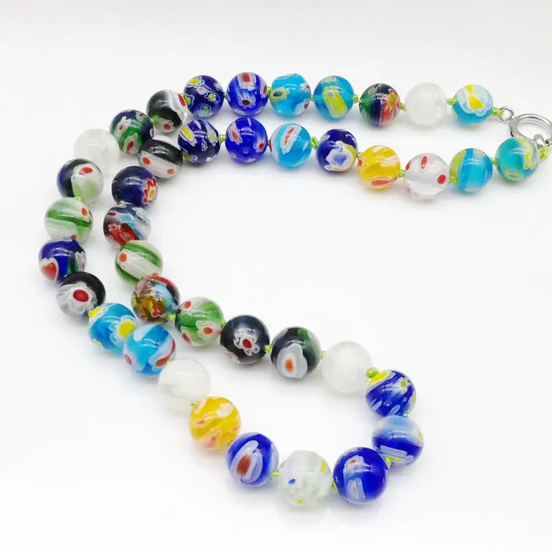 

Sale Trendy Collier Necklaces & Pendants 6pcs/lot New Fashion Color Hand-woven Glass Heart Necklace Women Free Shipping