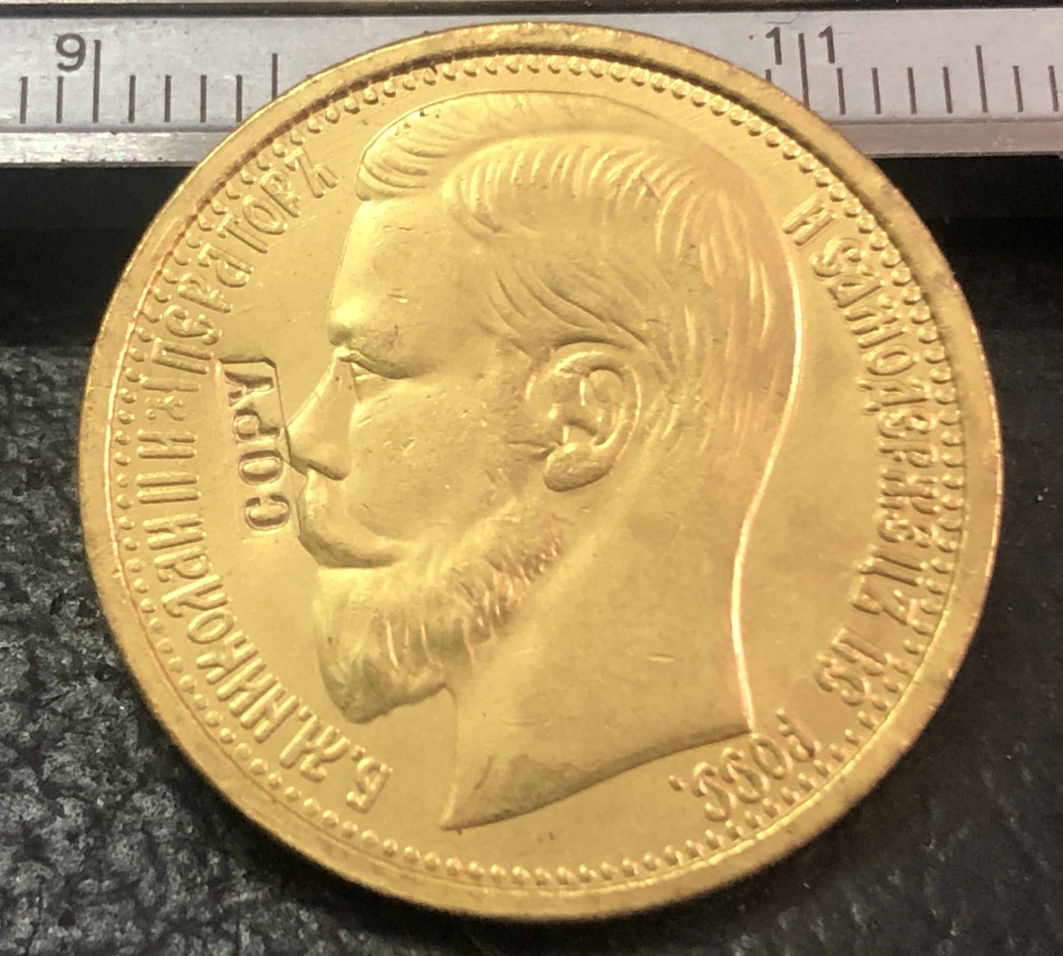 1897 Russia 15 Rubles 22K Gold Plated Copy Coin-in Non-currency Coins ...