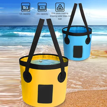 

New Collapsible Bucket Foldable Water Container Folding Portable for Camping Fishing Travel XD88