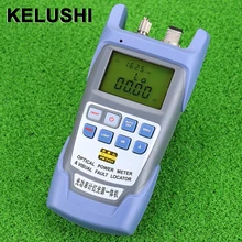 Kelushi all in one ftth fibra ótica medidor de potência 70 a + 6 ou 10dbm e 1mw 5km fibra óptica testador localizador visual de falhas