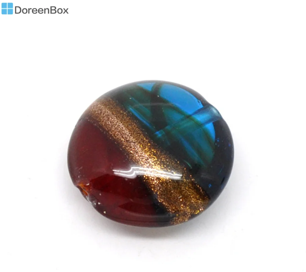 Дорин Box hot-20 многоцветный Фольга Murano Lampwork Стекло бисер 20x10 мм (B13003) | Украшения и