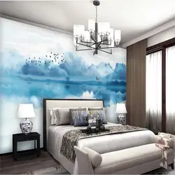 Пользовательские обои художественный замысел абстрактный чернила пейзаж олень ТВ фоне стены водостойкая живопись материал