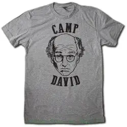 Кэмп Дэвид обуздать ваш энтузиазм Ларри Дэвид президентский отдых пародия Футболка короткий рукав мужские формальные рубашки