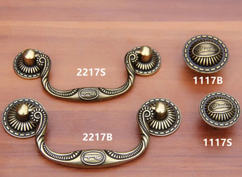 86mm 96mm vintage style shaky rings furniture handles bronze drawer