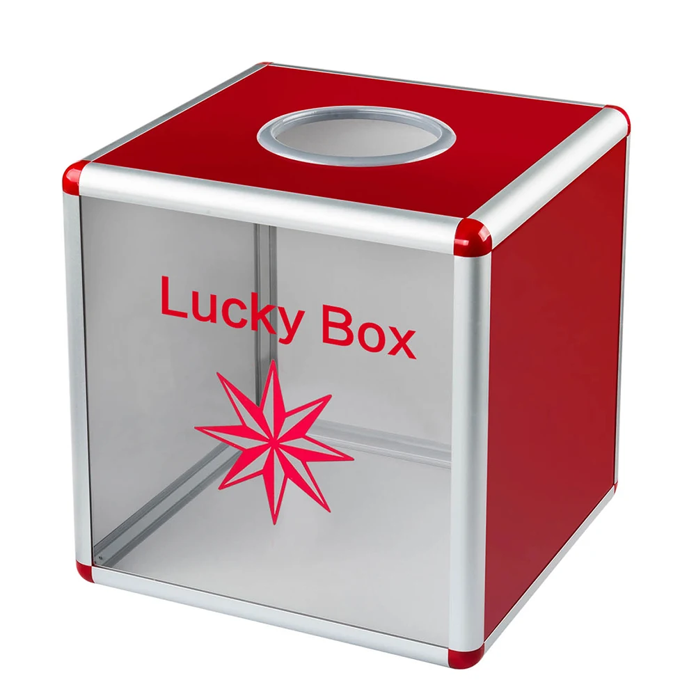 Lucky лотерейная коробка с металлическим и MDF материалом прозрачные акриловые