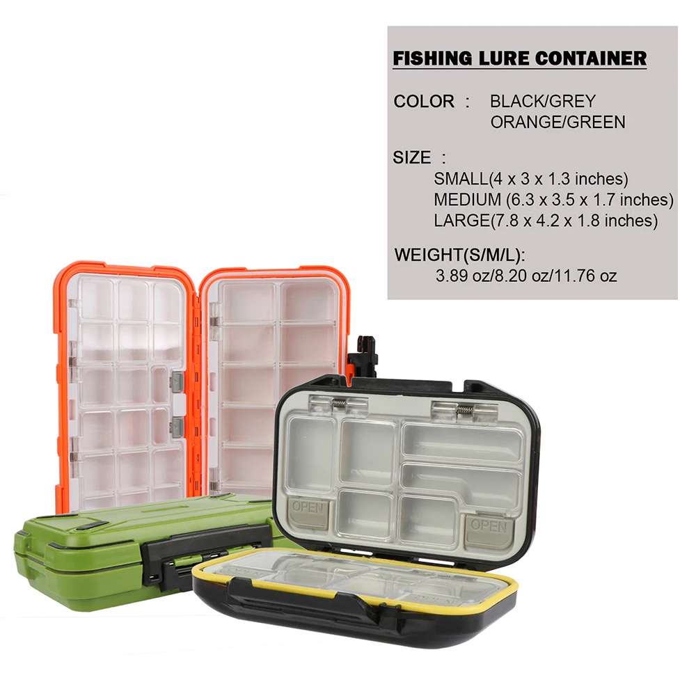 Goture Fishing Tackle Storage Hard Case 2 Sided Storage Trays