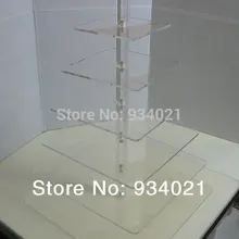 Площадь акриловые ясно 7 уровня кекс Cup Cake Stand Свадебная вечеринка свадебные украшения