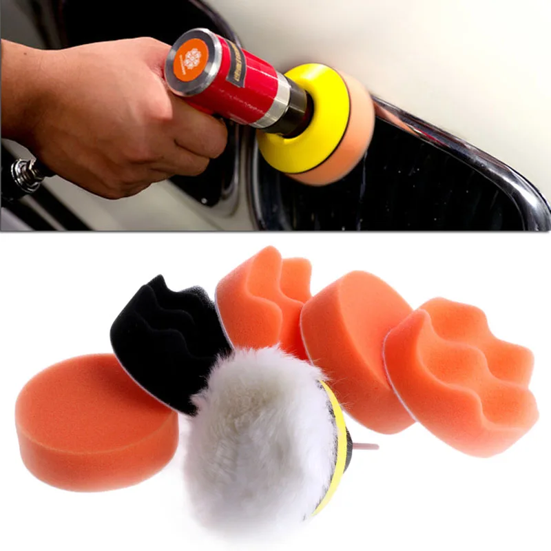 

3 Inch Polissage Pad Car Auto roue de polissage Buffer+M14 Adaptateur forage 7X