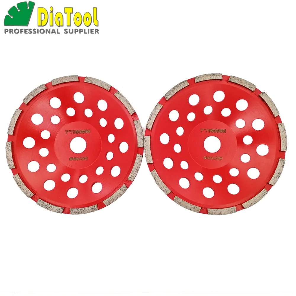 DIATOOL Diameter 180MM Diamond Single Row Cup Wheel For Concrete Masonry, Diamond Grinding Wheel, Bore 22.23mm Grinding Disc