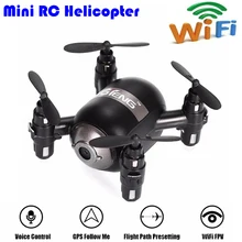 T906W Mini RC Helicopter 4CH 6 Axis Gyro RC Quadcopter Controlled By Phone Follow Me Radio Control WiFi FPV One Key Taking Off