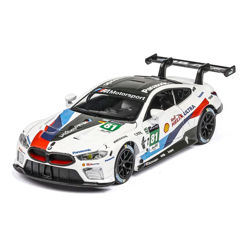 1/32 M8 GTE Sports Car Simulation Toy Car Model Alloy Pull Back Children Toys Genuine License Collection Gift Off-Road Vehicle - Цвет: 81