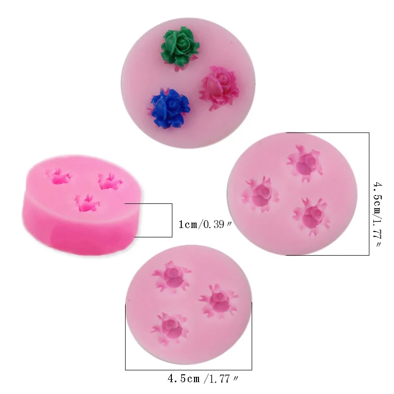 New-Flower-Shape-Chocolate-Candy-Jello-3D-Silicone-Mold-Soap-Cartoon-Figre-fondant-cookie-mold-decorating