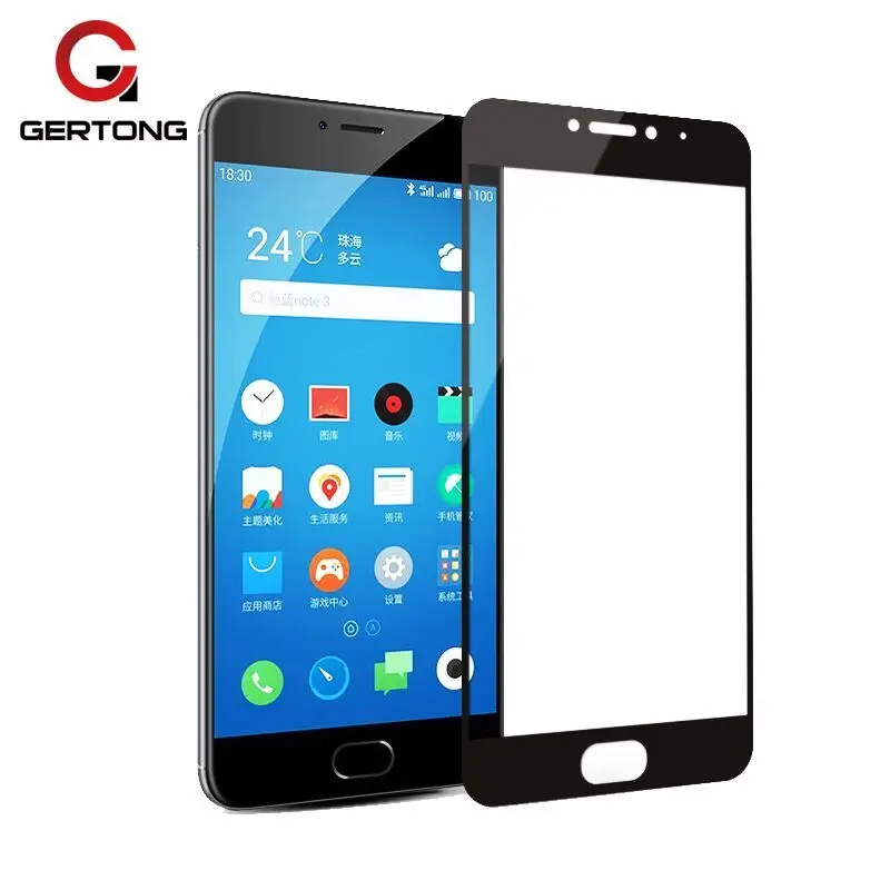 

GerTong Full Screen Glass For Meizu M6 M5 M3 Note M5C M5S Pro 7 6 MX6 U10 U20 M3S Mini Tempered Glass Screen Protector Film