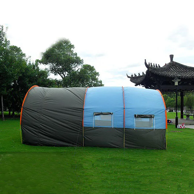 10 человек 480*310*210 см большой кемпинговый Тент Открытый туннель палатки одна спальня и 2 Гостиная Водонепроницаемый семейный Трэв Tienda