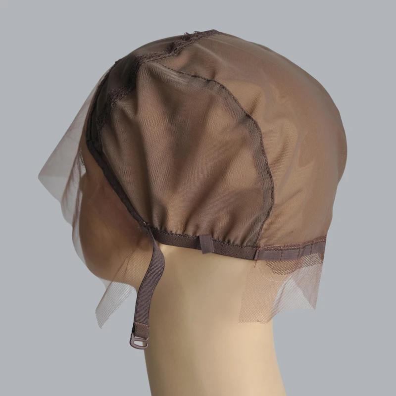 Lace Front Wig Cap For Making Front Lace Wig With Adjustable Straps And Guide Line Glueless Weaving Extension Cap Swiss Lace Cap