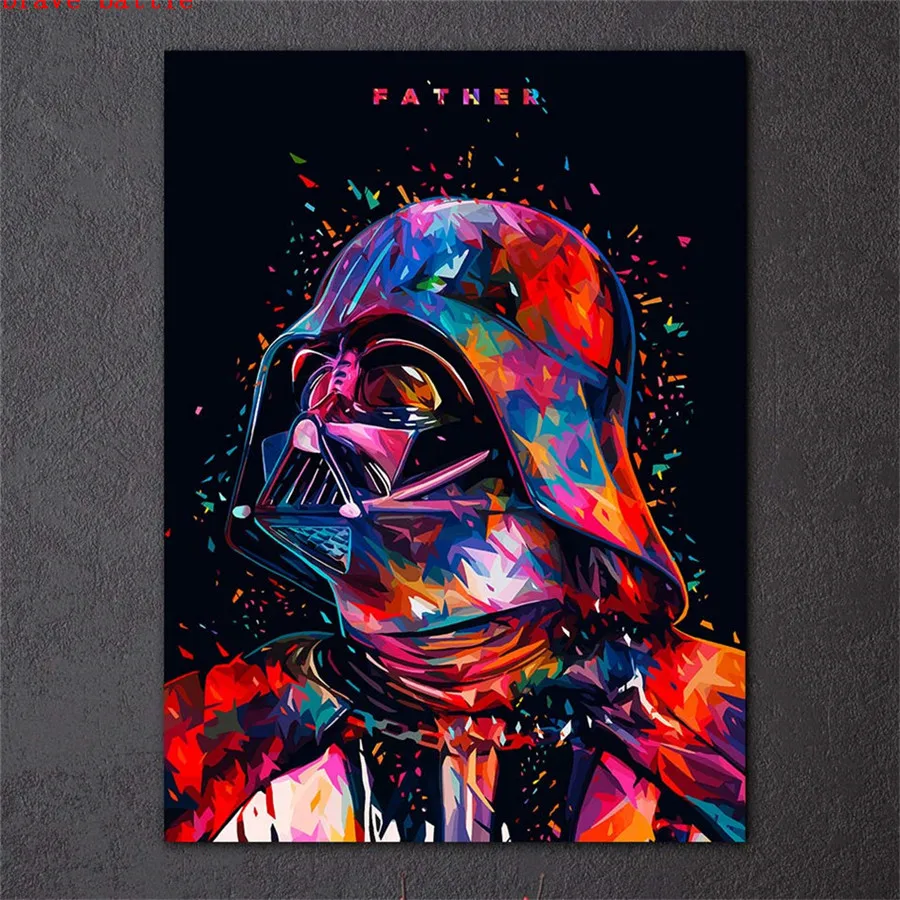 Darth Vader Canvas Painting Print Living Room Home Decor Modern Wall