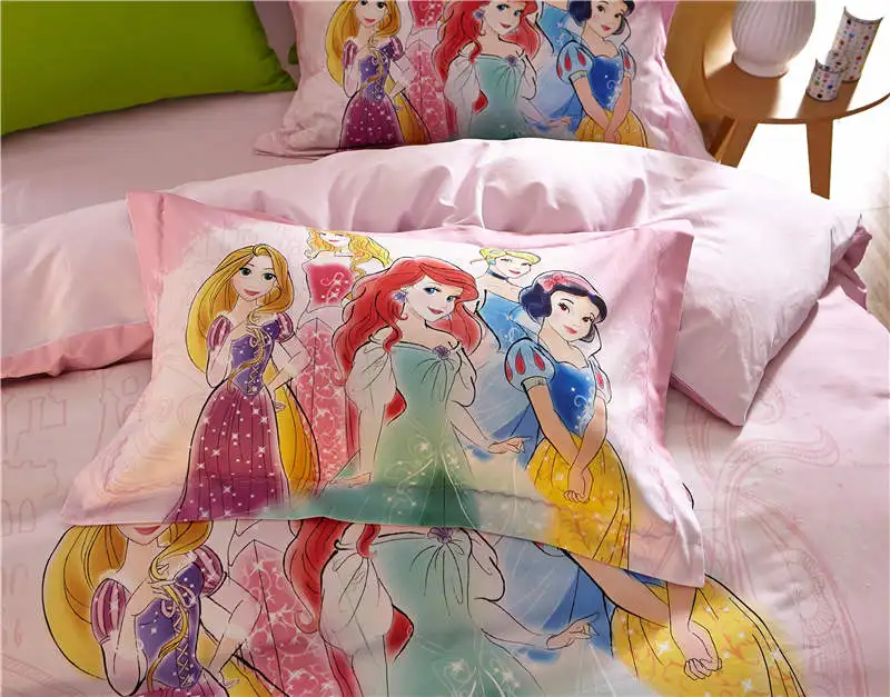  DISNEY pink Princess bedding set queen size comforter duvet covers for kids bedroom decor twin bed  - 32912119392