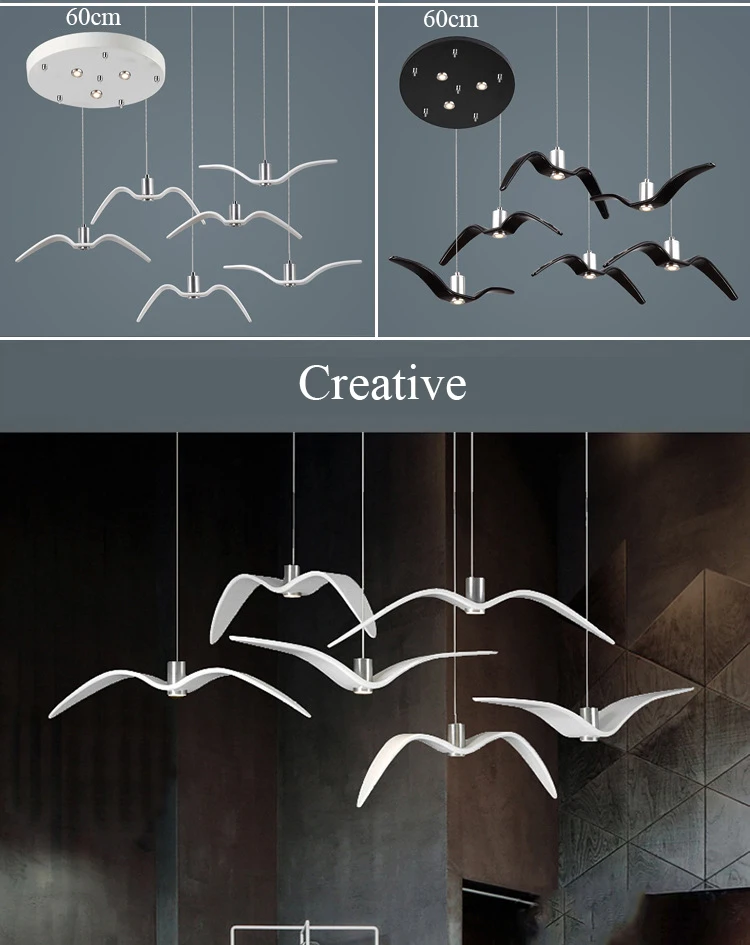 Ditoon Seagull Birds Pendant Light (9)