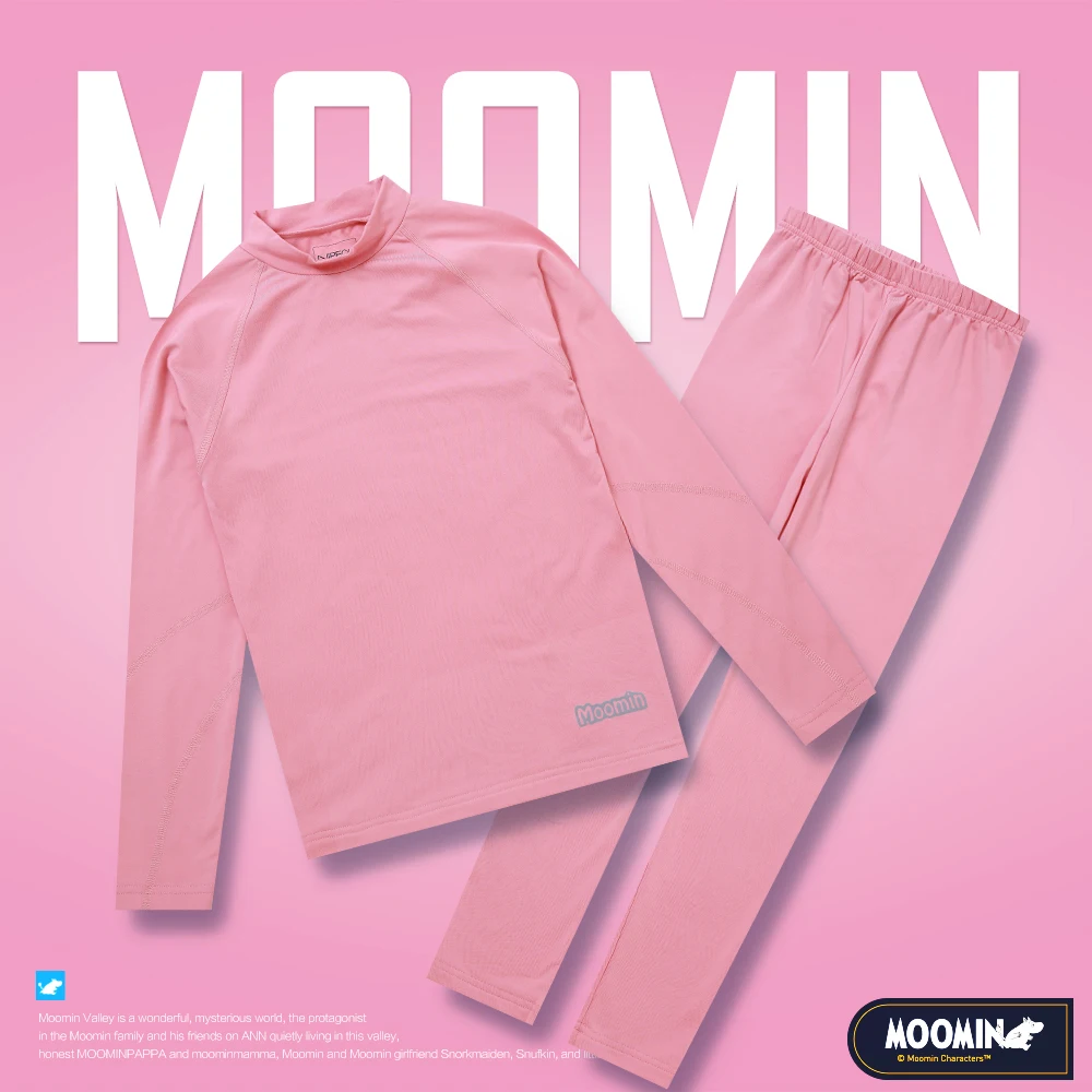 Moomin 2018 new arrival quick drying Long Johns soft set children snowsuit inside long johns kids warm speed dry clothing boys
