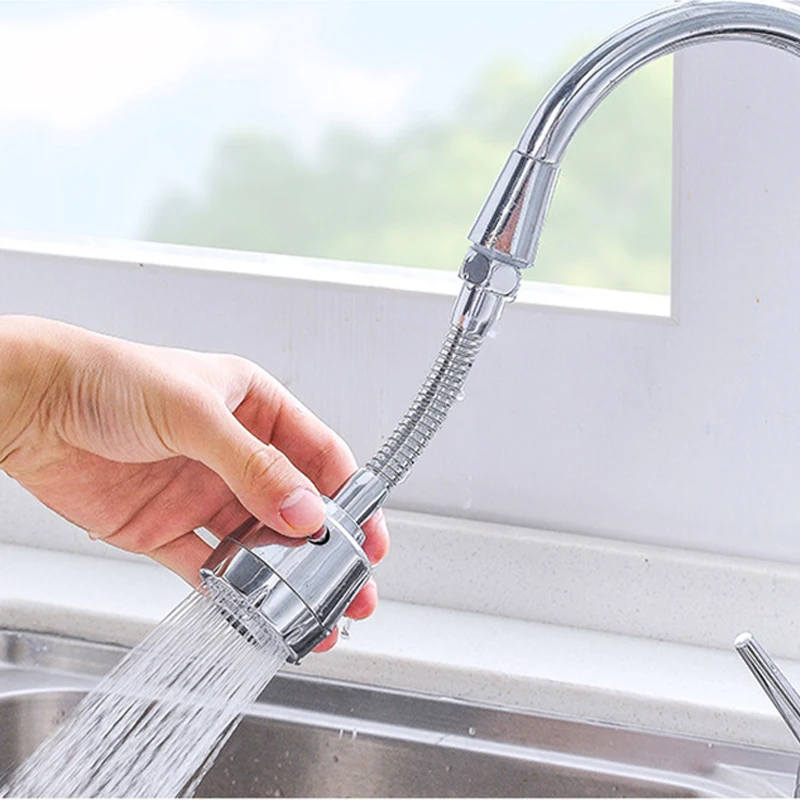 

Creative Stainless Steel Faucet Extension Bubbler Rotate Shower Head Lengthen Tap Water Filter Home Kitchen Bathroom Sink Tool A