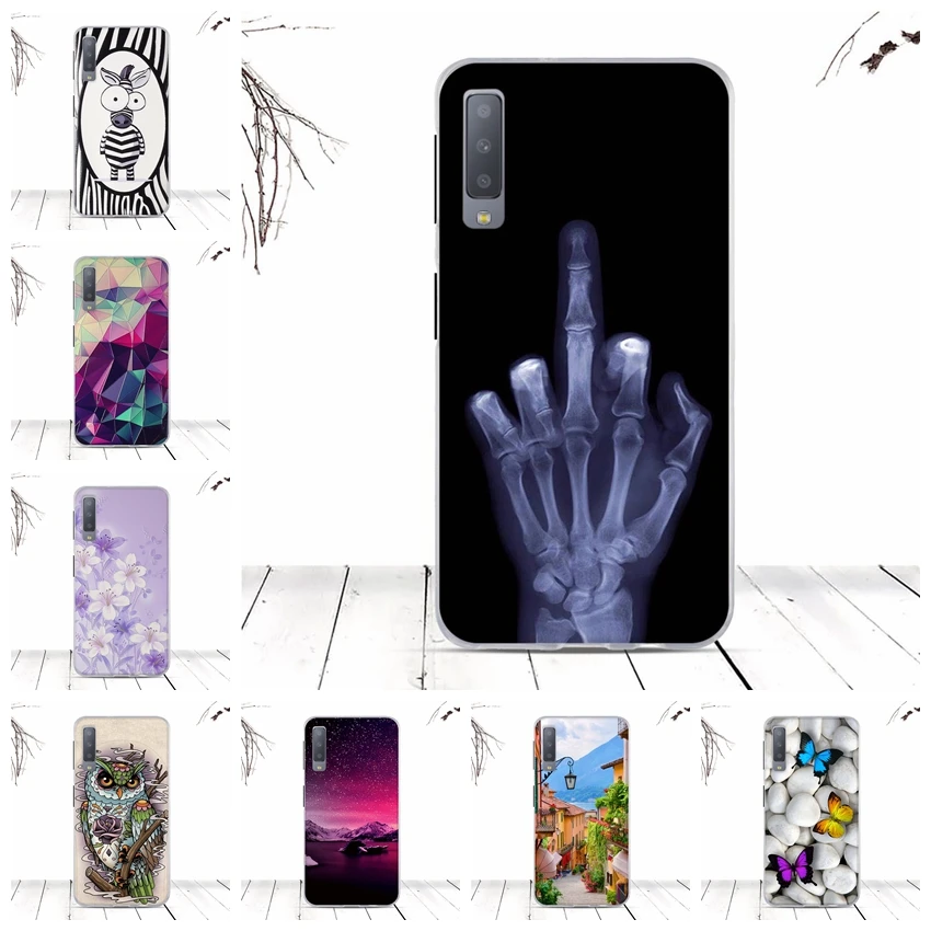 Чехол для samsung Galaxy A7 2018 A750 чехол Мягкий ТПУ силиконовый оболочка | Мобильные