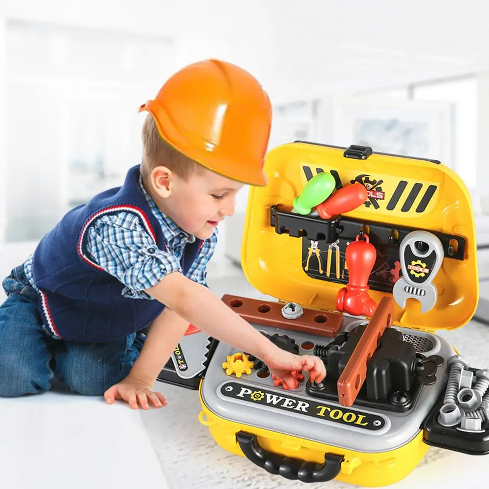 Детский Электроинструмент DIY набор детский строительный дрель молоток мастерская ролевые игры игрушка для детей развитие ума карьера игрушка