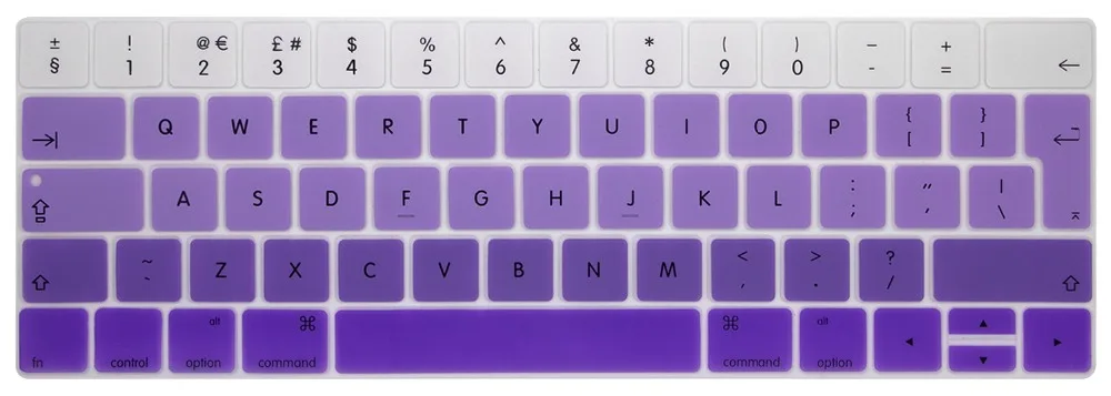 Европейская английская Радужная клавиатура, силиконовый чехол, защитная наклейка для Apple Macbook Pro 13 A1706 15 A1707 с сенсорной панелью