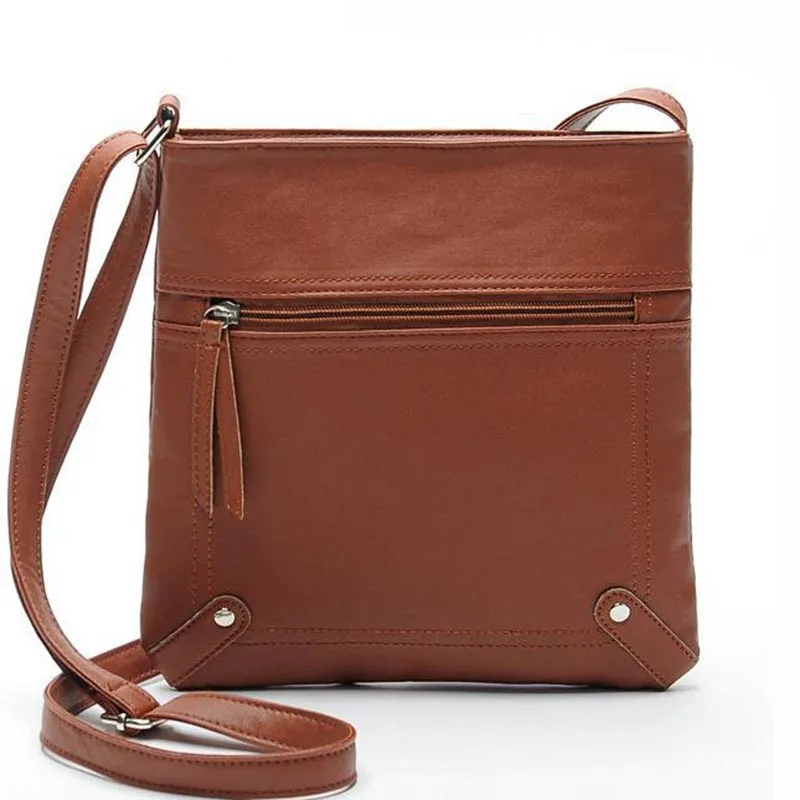 Новые брендовые простые Стильные популярные сумки, женские сумки-мессенджеры, женская сумка-мешок из искусственной кожи, сумка через плечо - Цвет: Коричневый