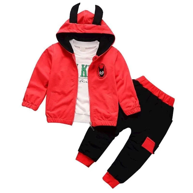 

Spring Autumn Children Baby Boy Girl Clothes Hoodies Jackets T-Shirt Pants 3pcs/stes Infant Cotton Garment Kids Casual Tracksuit