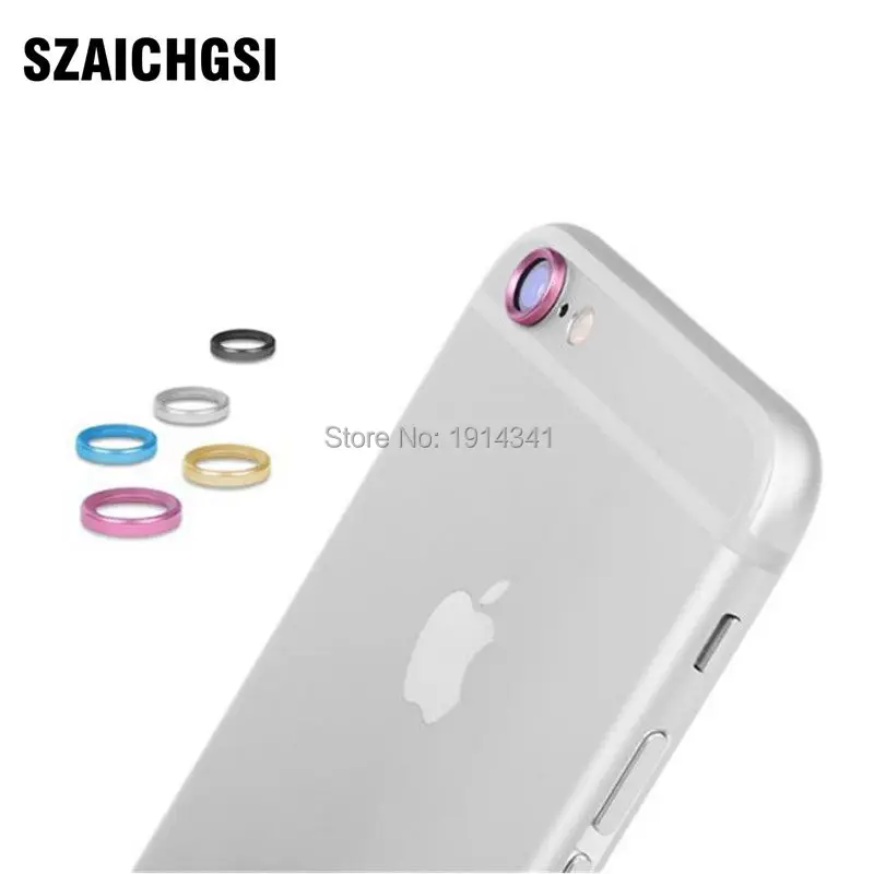 

SZAICHGSI Metal Camera Circle Lens Protective Ring Cover Sticker For iPhone 7 8 7 8 Plus Colorful Luxury mini protector 200pcs
