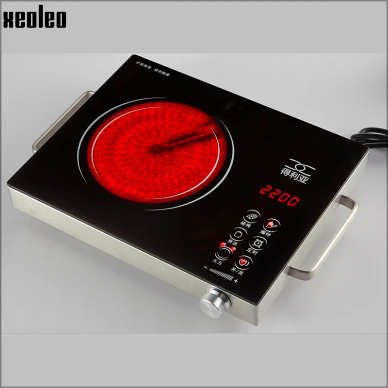 Xeoleo Electric Ceramic heater Ceramic Glass hob 2000W Electric Induction cooker Single cooker Electric Ceramic furnace